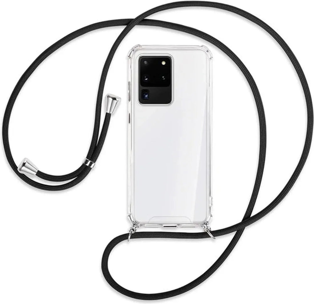 Samsung Galaxy S20 Ultra Hoesjes – Transparante Backcover met Koord – Schokbestendig Anti-shock-Ilumina Benelux