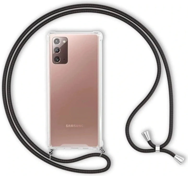 Samsung Galaxy Note 20 Hoesjes – Transparante Backcover met Koord – Schokbestendig Anti-shock-Ilumina Benelux