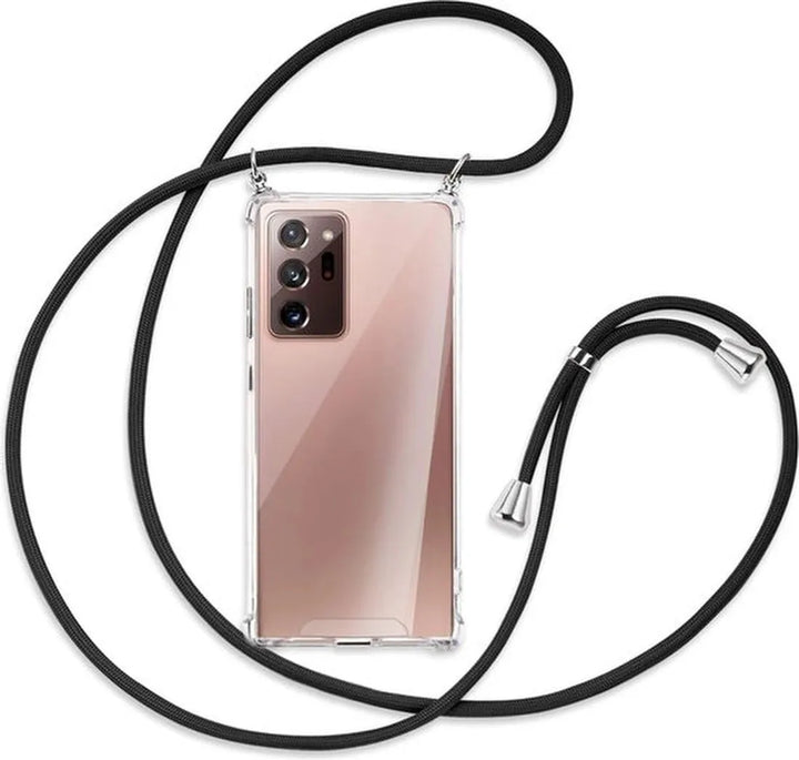 Samsung Galaxy Note 20 Ultra Hoesjes – Transparante Backcover met Koord – Schokbestendig – Anti-shock-Ilumina Benelux