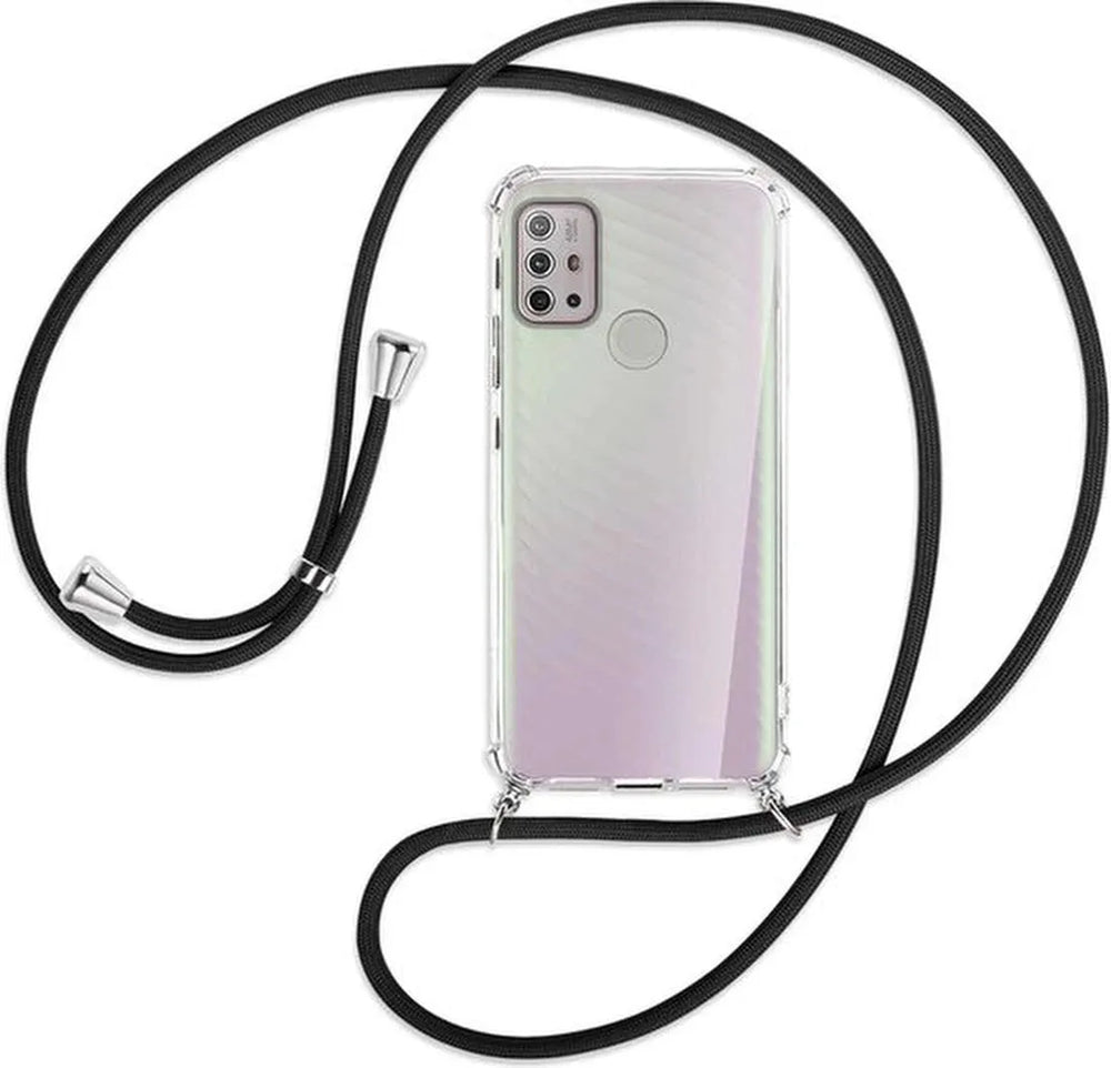 Motorola G200 5G Hoesjes – Siliconen Backcover met Koord – Schokbestendig – Transparant-Ilumina Benelux