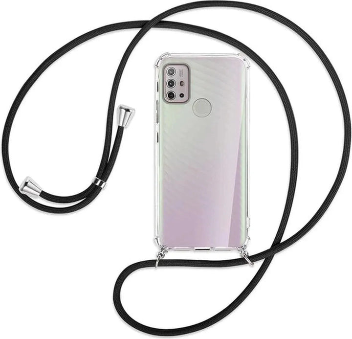 Motorola G200 5G Hoesjes – Siliconen Backcover met Koord – Schokbestendig – Transparant-Ilumina Benelux