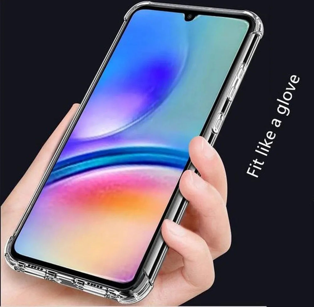 Samsung Galaxy A05s Hoesjes – Siliconen Backcover – Schokbestendig – 2x Screenprotector Gehard Glas – Transparant-Ilumina Benelux
