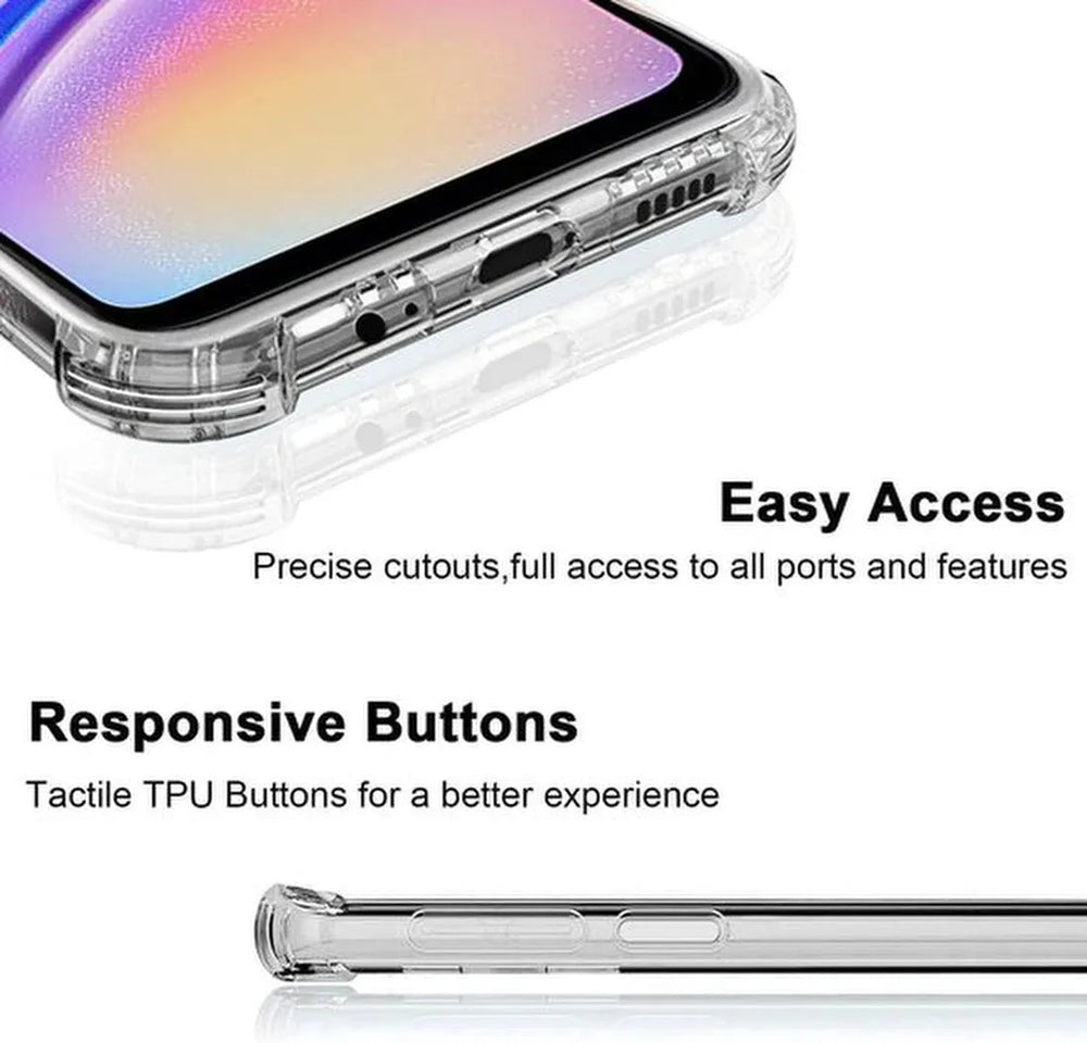 Samsung Galaxy A05 Hoesjes – Anti-Shock Siliconen Backcover – Schokbestendig – 2x Screenprotector Gehard Glas-Ilumina Benelux