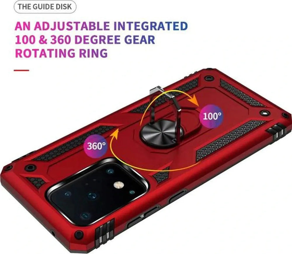 Samsung Galaxy S20 Ultra Hoesjes – Anti-Shock Hybride Ring Armor Backcover – Schokbestendig – Blauw-Ilumina Benelux
