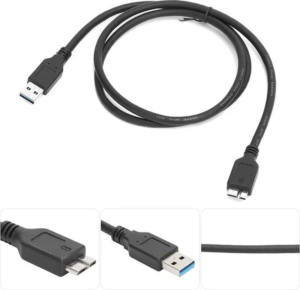 USB 3.0 Micro B kabel – USB-A naar Micro-B – Geschikt voor Samsung Galaxy S5/Note 3 & externe harde schijf – Zwart-USB-Kabels-Ilumina Benelux