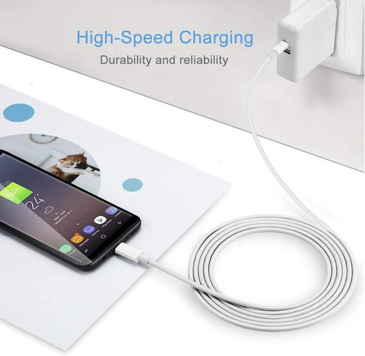 USB-C kabel – Geschikt voor Xbox Series X/Nintendo Switch/PS5 Controller/GoPro – Snelladen – 3 Meter – Wit-Ilumina Benelux