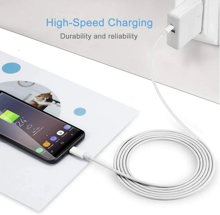 USB-C kabel – Geschikt voor Xbox Series X/Nintendo Switch/PS5 Controller/GoPro – Snelladen – 3 Meter – Wit-Ilumina Benelux