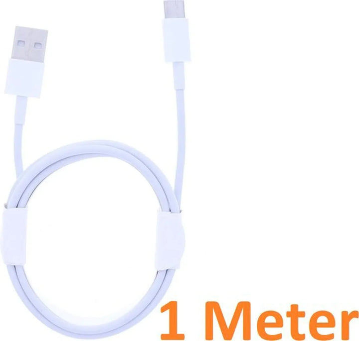USB-C kabel – Geschikt voor GoPro/Nintendo Switch/Xbox Series X/PS5 – USB-A 2.0 – 1m – Wit-Ilumina Benelux