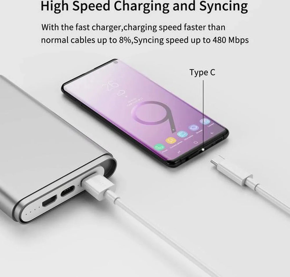 USB-C kabel – Geschikt voor Xbox Series X/GoPro/Sony/Nintendo Switch/PS5 – USB-A 2.0 – 3 Meter – Wit-Ilumina Benelux