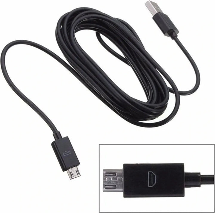 Micro USB Oplaadkabel – Geschikt voor Samsung/Huawei/Sony/PS4 Controller/Kobo – 2 Meter – Zwart-USB-Kabels-Ilumina Benelux