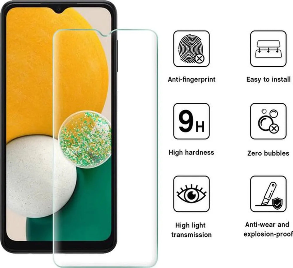 Samsung Galaxy A13 5G Hoesjes – Siliconen Backcover – Schokbestendig – Screenprotector + Camera Lens Protector – Zwart-Ilumina Benelux