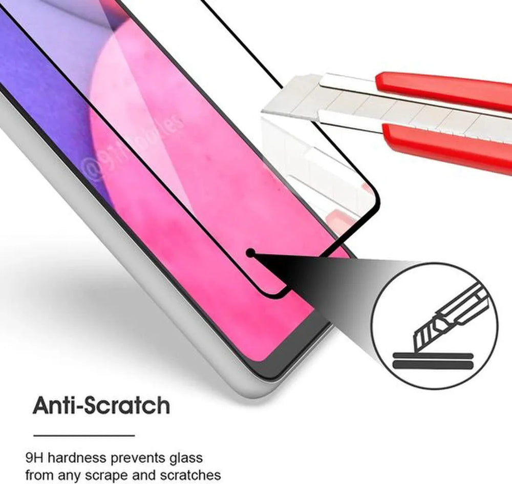 Samsung Galaxy A33 5G Hoesjes – Siliconen Backcover – Schokbestendig – Full Screenprotector Gehard Glas – Zwart-Ilumina Benelux