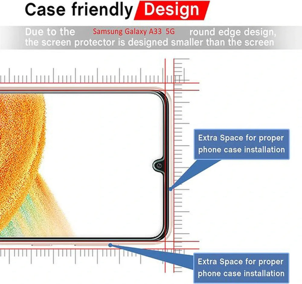 Samsung Galaxy A33 5G Hoesjes – Siliconen Backcover – Schokbestendig – Screenprotector & Camera Lens Protector – Zwart-Ilumina Benelux