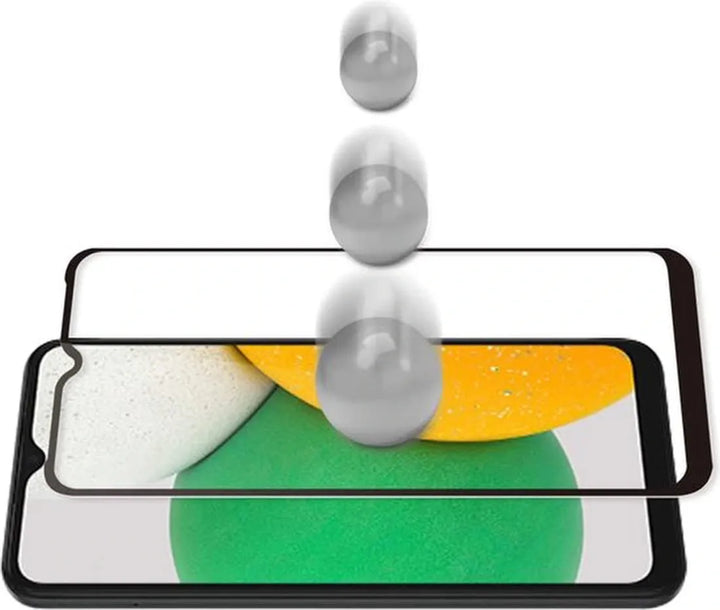 Samsung Galaxy A03 Core Hoesjes – Siliconen Backcover + 2x Screenprotector – Gehard Glas – Full Cover – Zwart-Ilumina Benelux