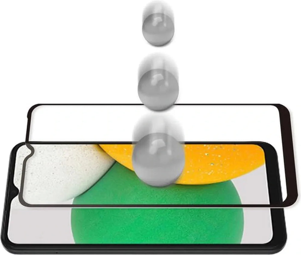 Samsung Galaxy A03 Core Hoesjes – Siliconen Backcover + 3x Screenprotector Gehard Glas – Anti-kras – Zwart-Ilumina Benelux