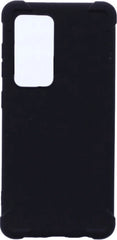 Shockproof Flexibele achterkant Silicone hoesje zwart Geschikt voor: Samsung Galaxy S22