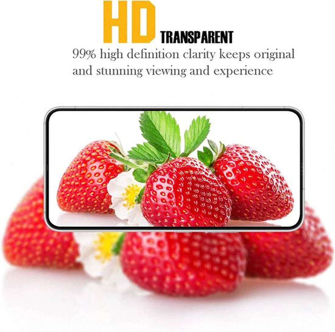 Silicone hoesje zwart met 1 Pack Screenprotector Glas Geschikt voor: Samsung Galaxy S22 Plus