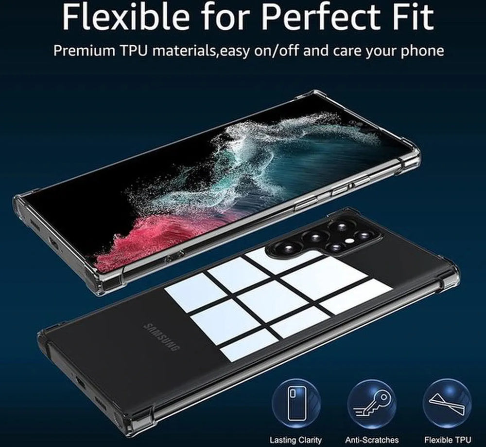 Samsung Galaxy S22 Ultra Hoesjes – Siliconen Backcover – Schokbestendig – Flexibel – Transparant-Ilumina Benelux