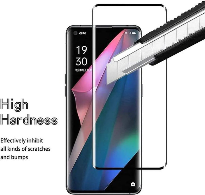 Oppo Find X5 Hoesjes – Soft TPU Siliconen Backcover – 3x Gehard Glas Screenprotector – Schokbestendig – Zwart-Ilumina Benelux