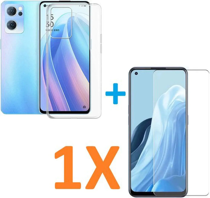 Oppo Find X5 Lite Hoesjes – Soft TPU Siliconen Backcover – Transparant – Inclusief Screenprotector – Anti-kras-Ilumina Benelux