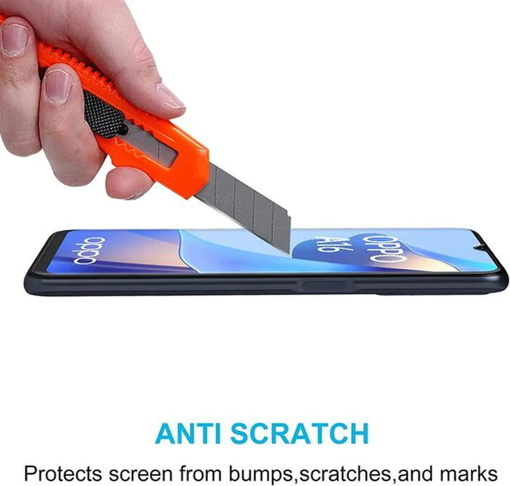 Oppo A16/A16s Hoesjes – Soft TPU Siliconen Backcover – Inclusief Screenprotector – Schokbestendig – Zwart-Ilumina Benelux