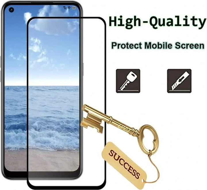 Oppo A94 5G Hoesjes – Siliconen Backcover – Schokbestendig – Transparant – Met Gehard Glas Screenprotector 1 Pack-Ilumina Benelux