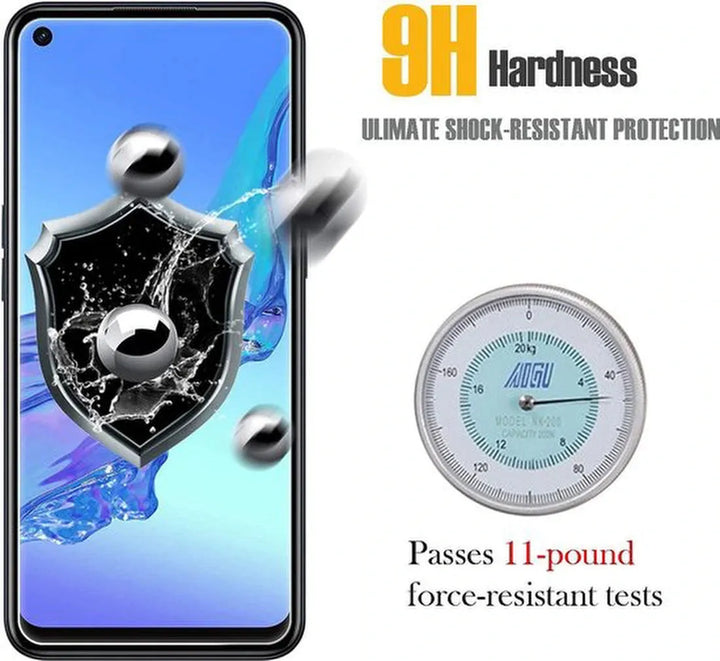 Oppo A53 Hoesjes – Siliconen Backcover Schokbestendig Transparant – 2x Screenprotector Gehard Glas – Anti Kras – Transparant-Ilumina Benelux