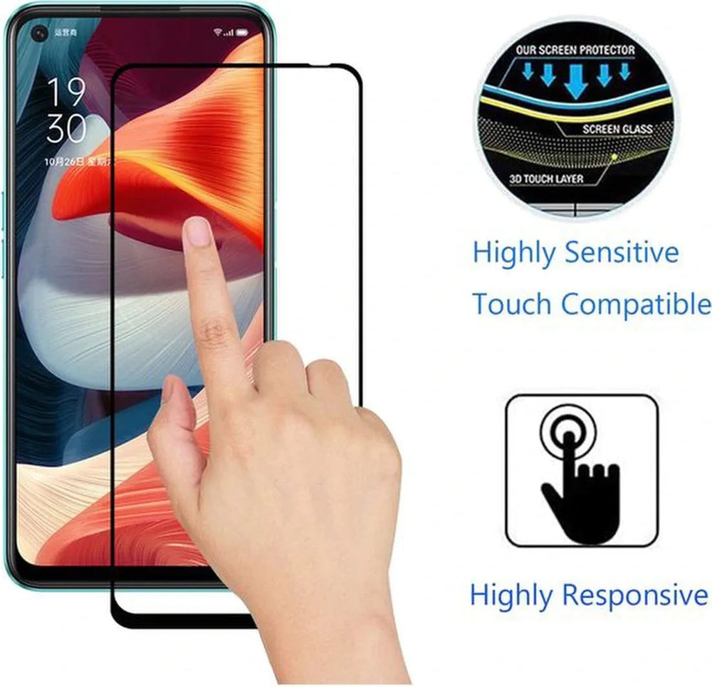 Oppo A53/A53s Hoesjes – Siliconen Backcover Anti-Shock Transparant – 3 Pack Screenprotector – Gehard Glas – Transparant-Ilumina Benelux