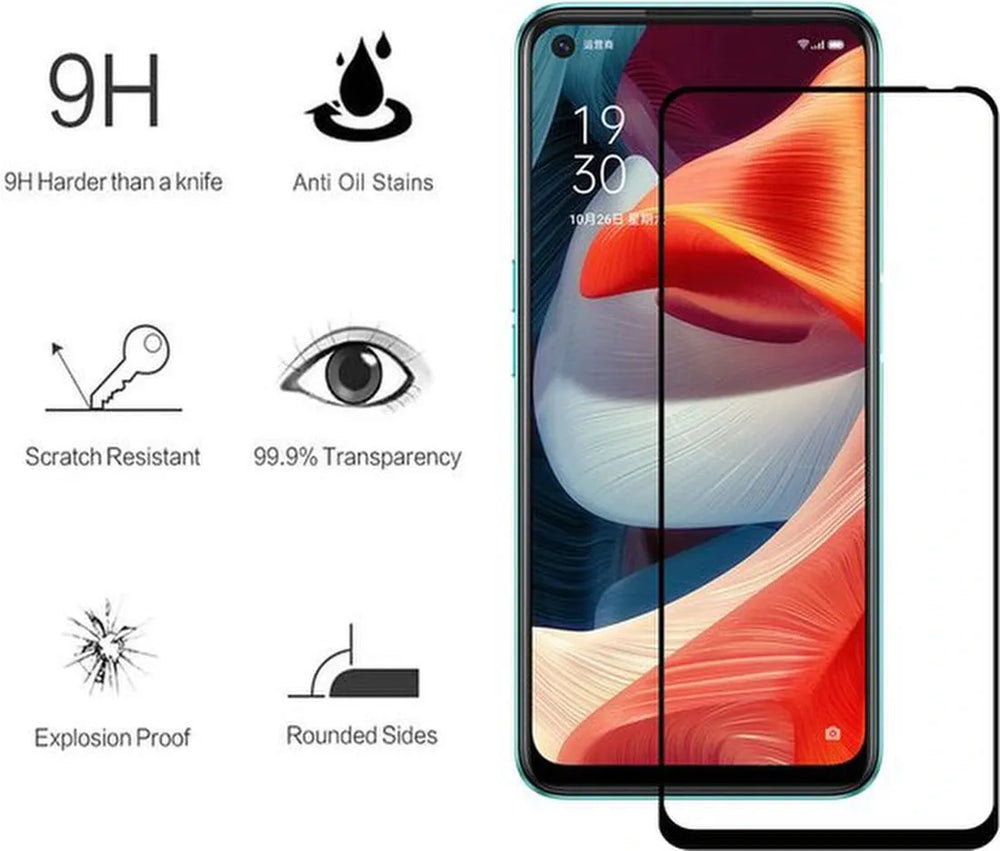 Oppo A53/A53s Hoesjes – Siliconen Backcover Anti-Shock Transparant – 3 Pack Screenprotector – Gehard Glas – Transparant-Ilumina Benelux