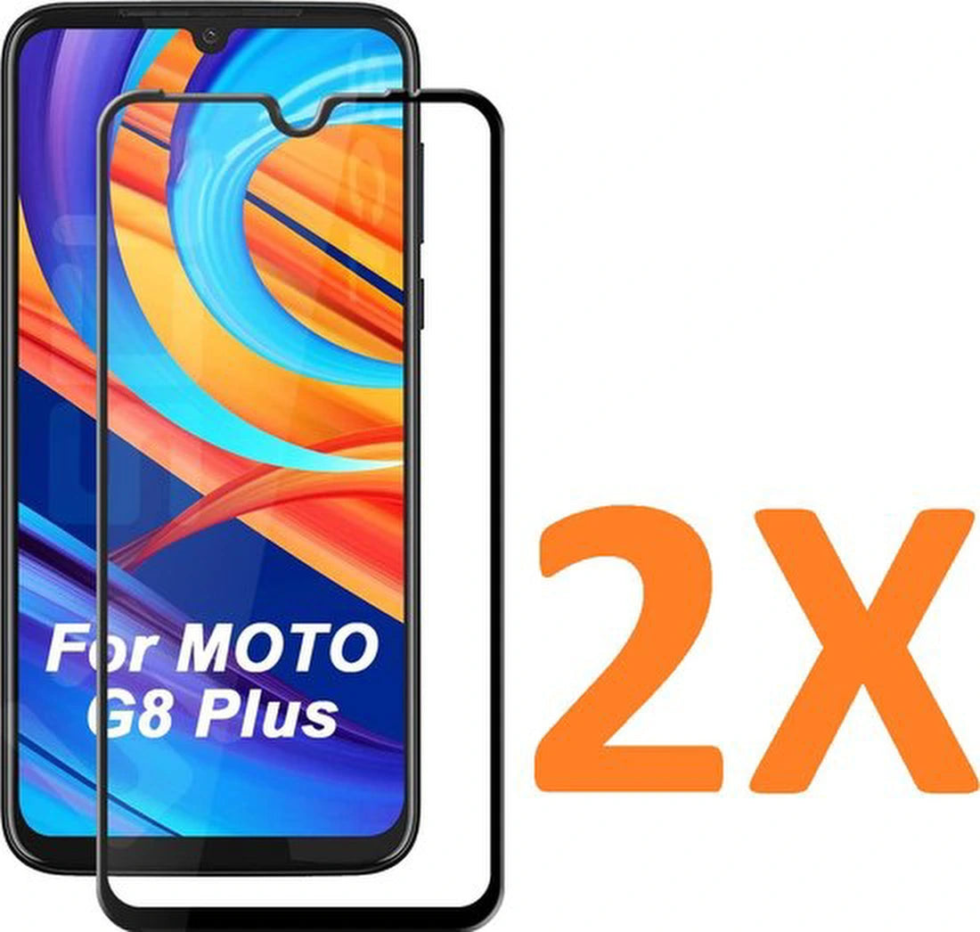 Screenprotector - Geschikt voor Motorola Moto G8 Plus - 9H Glas (2-Pack)