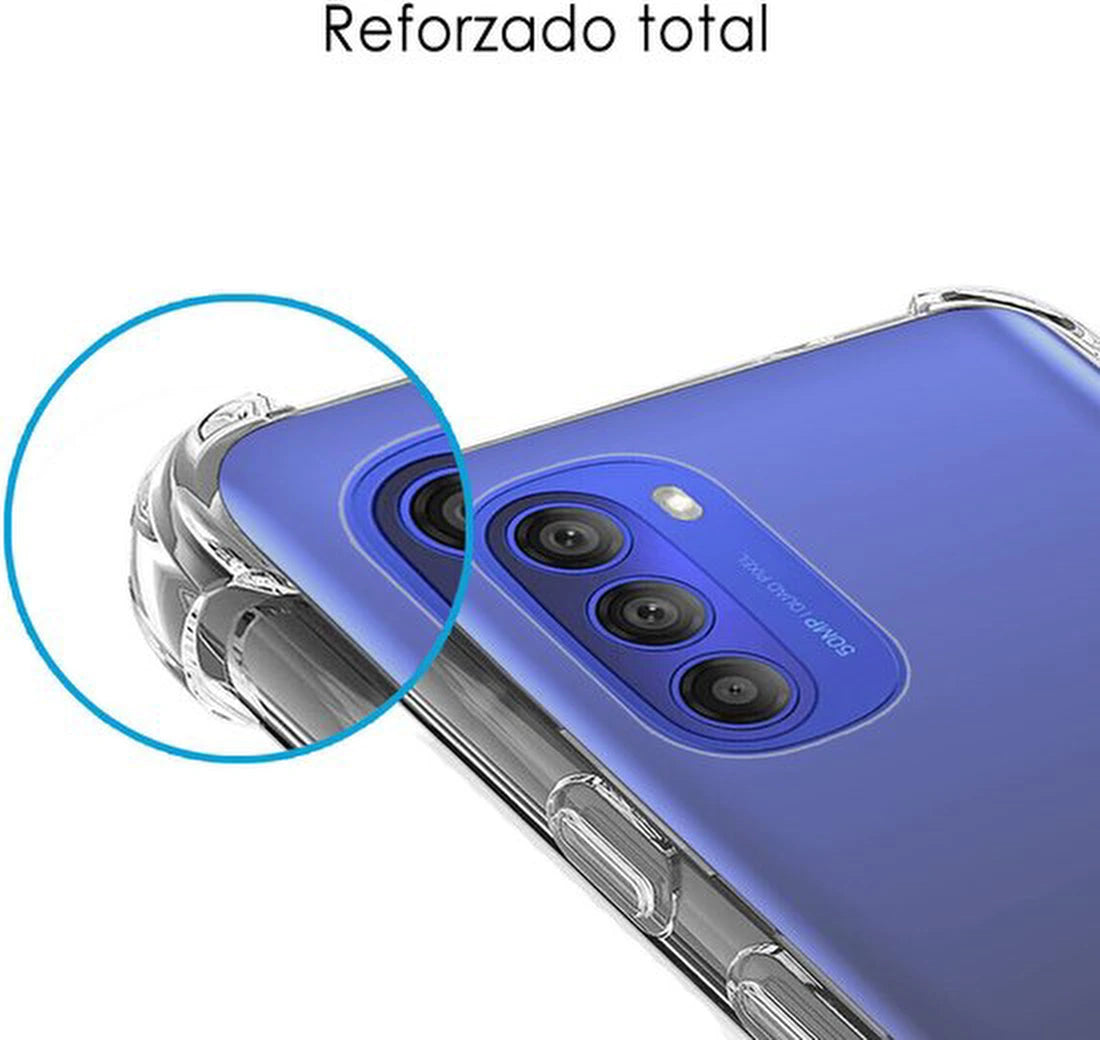 Motorola Moto G51 Hoesjes – Siliconen TPU Backcover – Schokbestendig – Inclusief Screenprotector – Transparant
