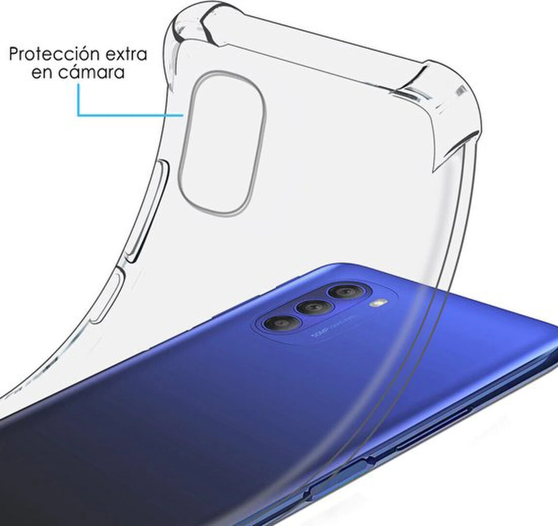 Motorola Moto G51 Hoesjes – Siliconen TPU Backcover – Schokbestendig – Inclusief Screenprotector – Transparant