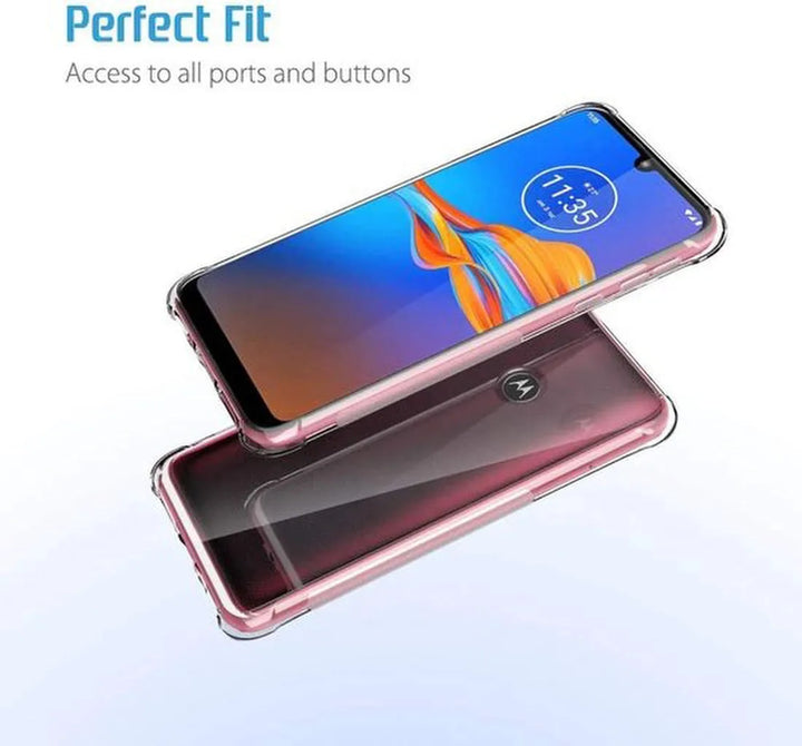 Motorola Moto E6S / E6i Hoesjes – Soft TPU Siliconen Backcover – Schokbestendig – Inclusief 2x Screenprotector – Transparant-Ilumina Benelux