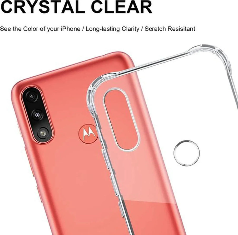 Motorola Moto E7i Power Hoesjes – Soft TPU Siliconen Backcover – Schokbestendig – Inclusief 2x Screenprotector – Transparant-Ilumina Benelux