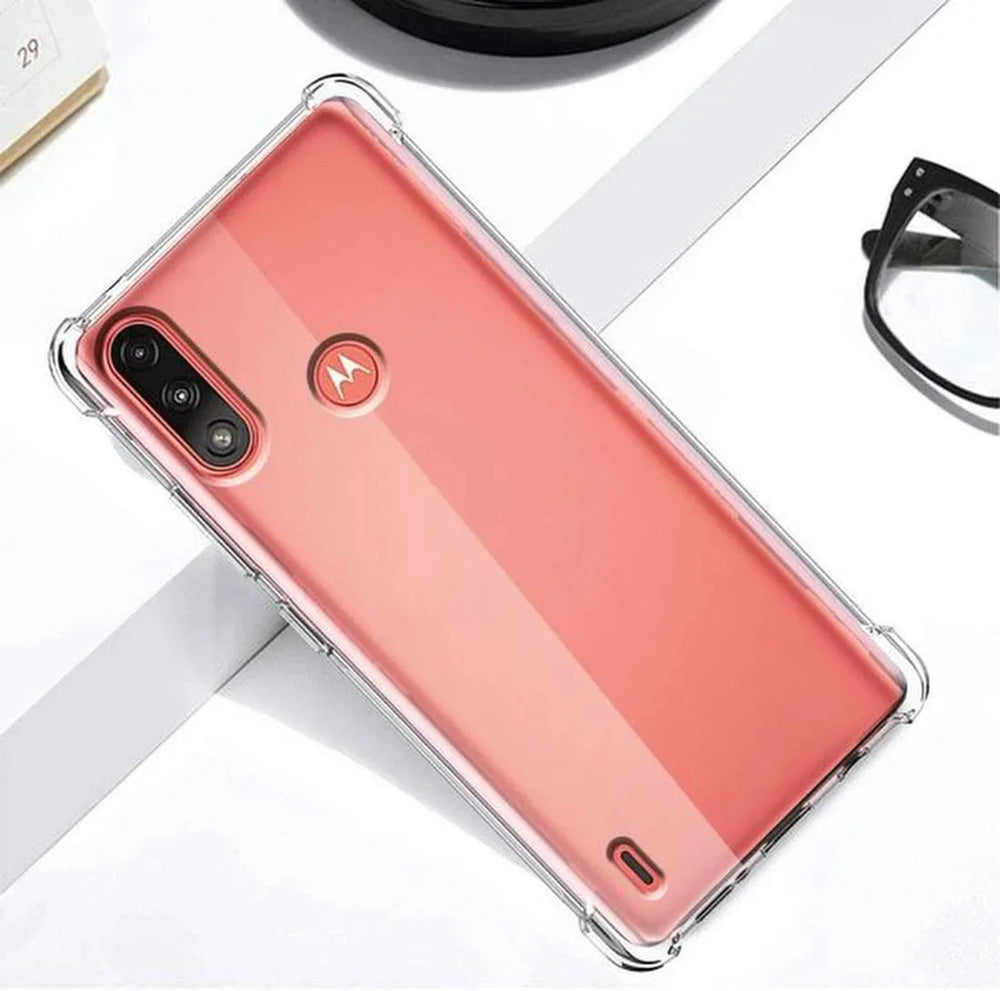 Motorola Moto E7i Power Hoesjes – Soft TPU Siliconen Backcover – Schokbestendig – Inclusief 3x Screenprotector – Transparant-Ilumina Benelux