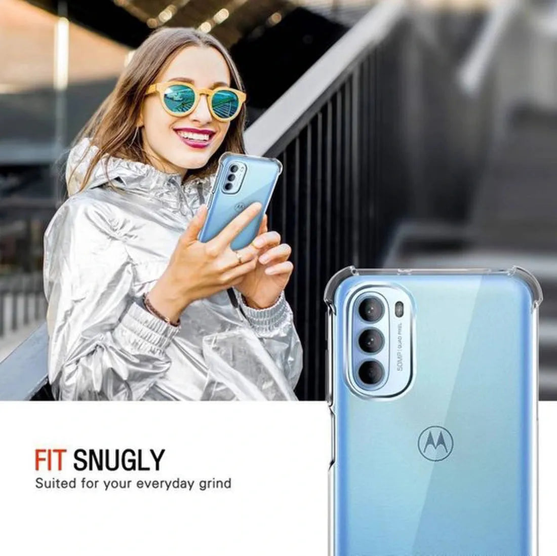 Motorola Moto G31 Hoesjes – Shockproof Soft TPU Siliconen Backcover – Inclusief 2x Full Screenprotector – Transparant-Ilumina Benelux