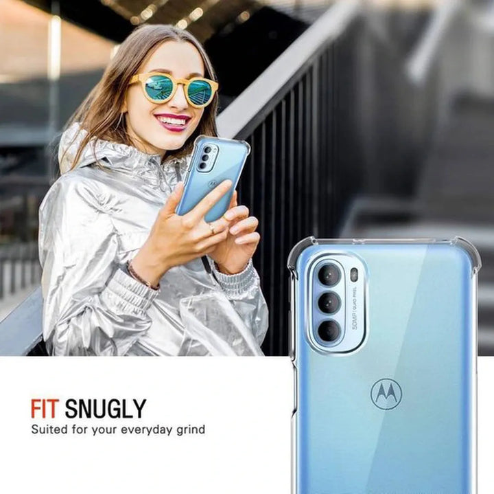 Motorola Moto G41 Hoesjes – Soft TPU Siliconen Backcover – Schokbestendig – Inclusief 2x Full Screenprotector – Transparant-Ilumina Benelux