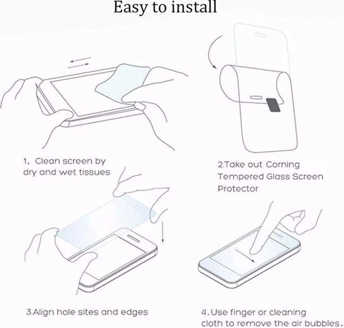 Screenprotector - Geschikt voor Motorola Moto E20 / E30 / E40 - 9H Glas (5-Pack)