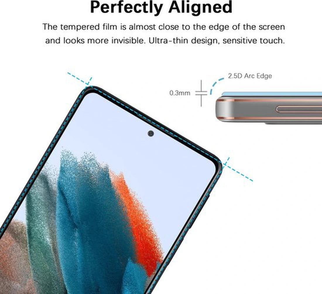 Full Cover Screenprotector - Geschikt voor Motorola Moto E32 / E32 - 9H Glas (2-Pack)