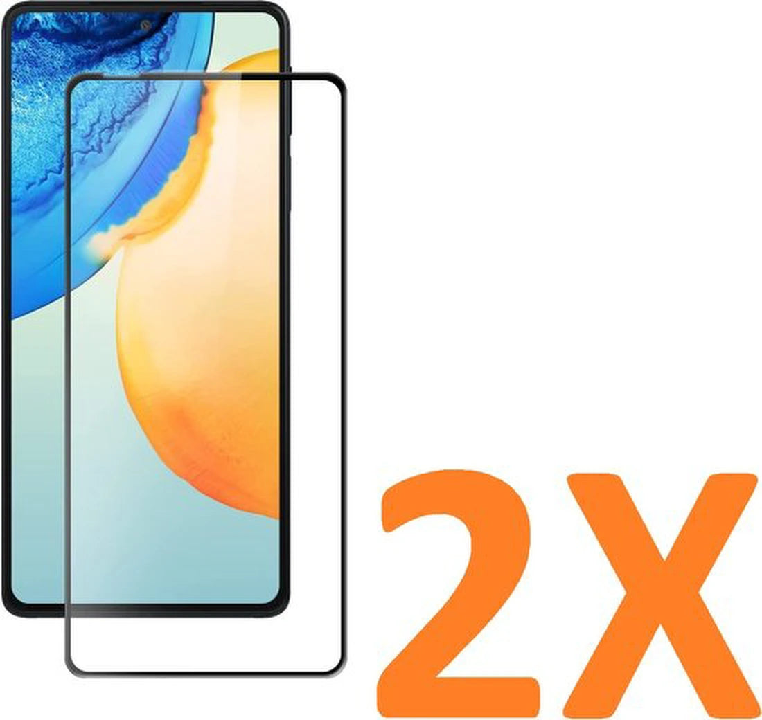 Full Cover Screenprotector - Geschikt voor Motorola Moto G52 / Motorola Moto G82 - 9H Glas (2-Pack)