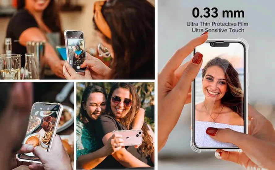 iPhone 13 Mini Hoesjes – Siliconen Backcover – Schokbestendig – Incl. 1x Gehard Glas Screenprotector – Transparant-Ilumina Benelux