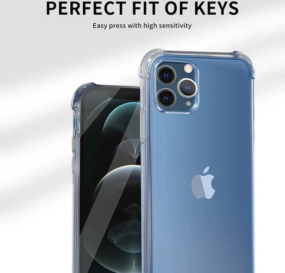 iPhone 12 Mini Hoesjes – Siliconen Backcover Schokbestendig – 2x Screenprotector Gehard Glas-Ilumina Benelux