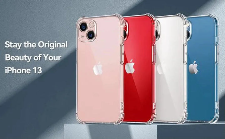 iPhone 13 Hoesjes – Schokbestendige Siliconen Backcover – 2x Screenprotector Gehard Glas – Transparant-Ilumina Benelux