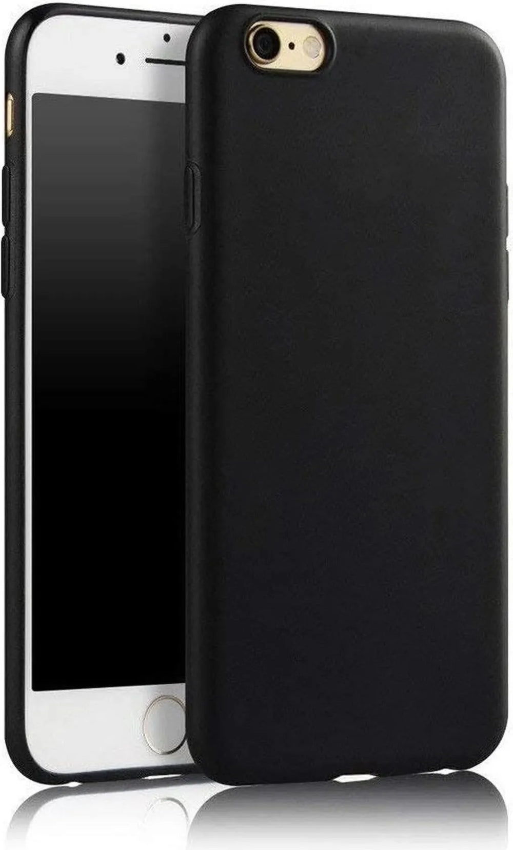 iPhone 7 Plus/8 Plus Hoesjes – Soft TPU Siliconen Backcover – 2x Gehard Glas Screenprotector – Zwart-Ilumina Benelux