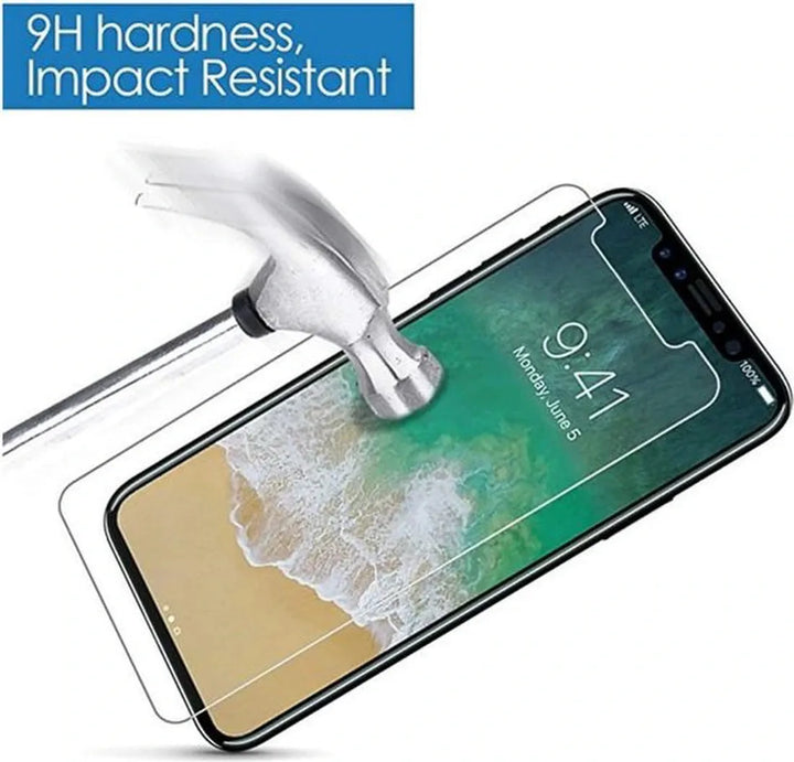 iPhone X/XS Hoesjes – Soft TPU Siliconen Backcover – Transparant – Inclusief 2x Gehard Glas Screenprotector – Clear-Ilumina Benelux