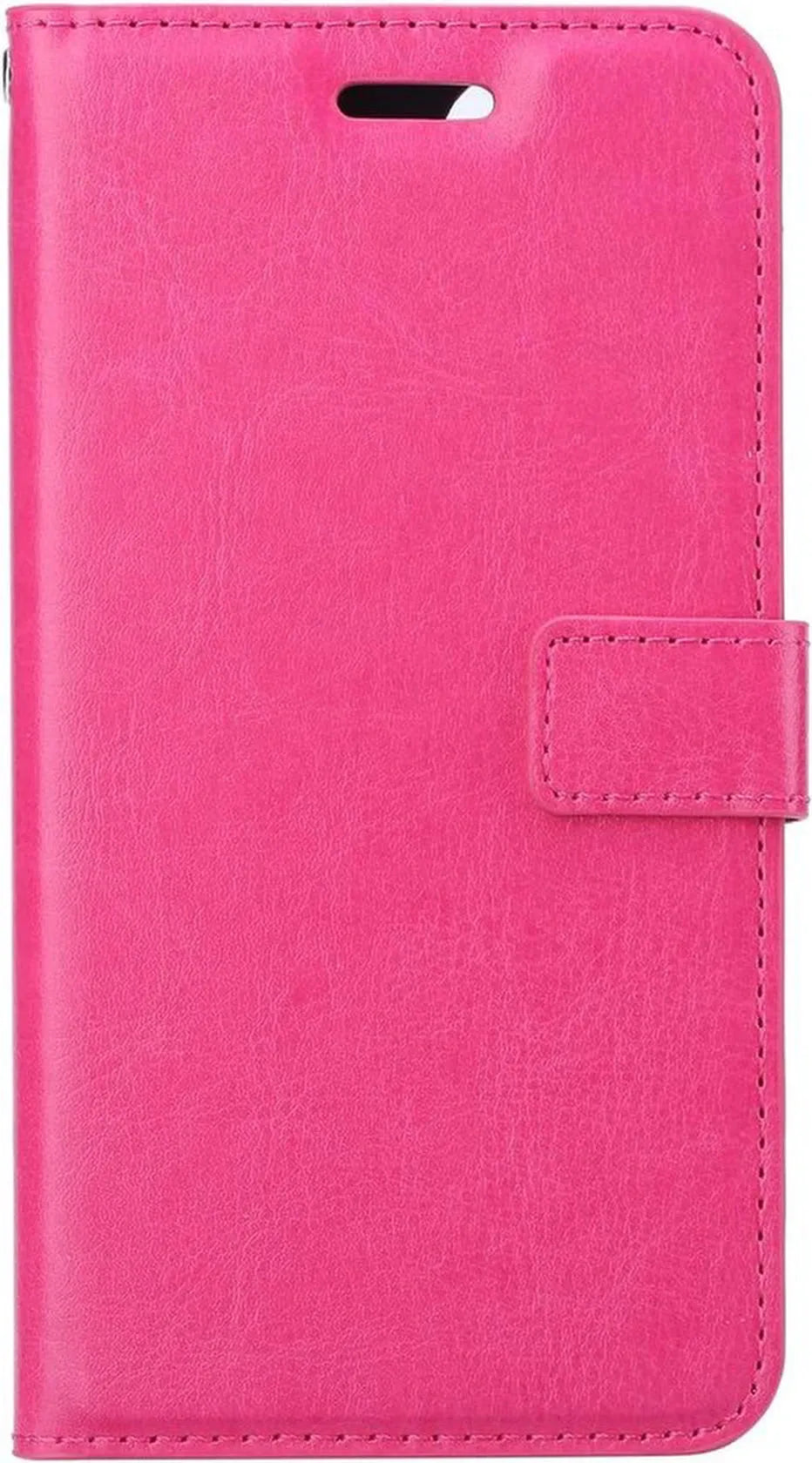 iPhone 14 Hoesjes – Portemonnee Book Case – Pasjeshouder – 2x Gehard Glas Screenprotector – Roze-Ilumina Benelux