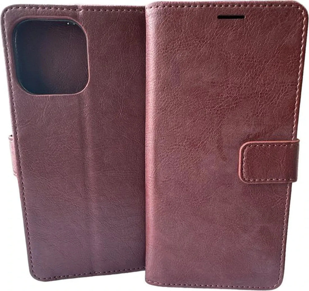 iPhone 14 Pro Hoesjes – Portemonnee Book Case – Pasjeshouder – Magneetsluiting – Bruin-Ilumina Benelux