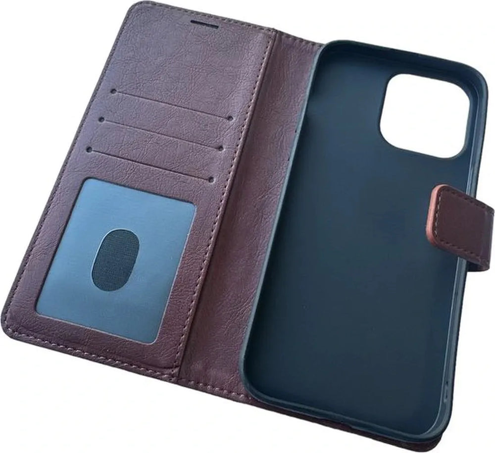 iPhone 14 Pro Hoesjes – Portemonnee Book Case – Pasjeshouder – Magneetsluiting – Bruin-Ilumina Benelux