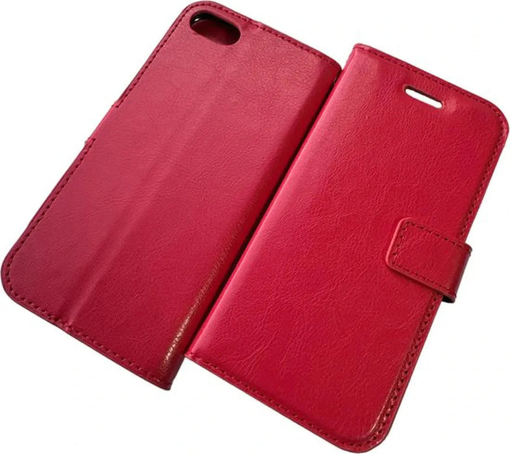 iPhone 5/5S/SE Hoesjes – Portemonnee Book Case – Pasjeshouder – Magneetsluiting – Rood-Ilumina Benelux