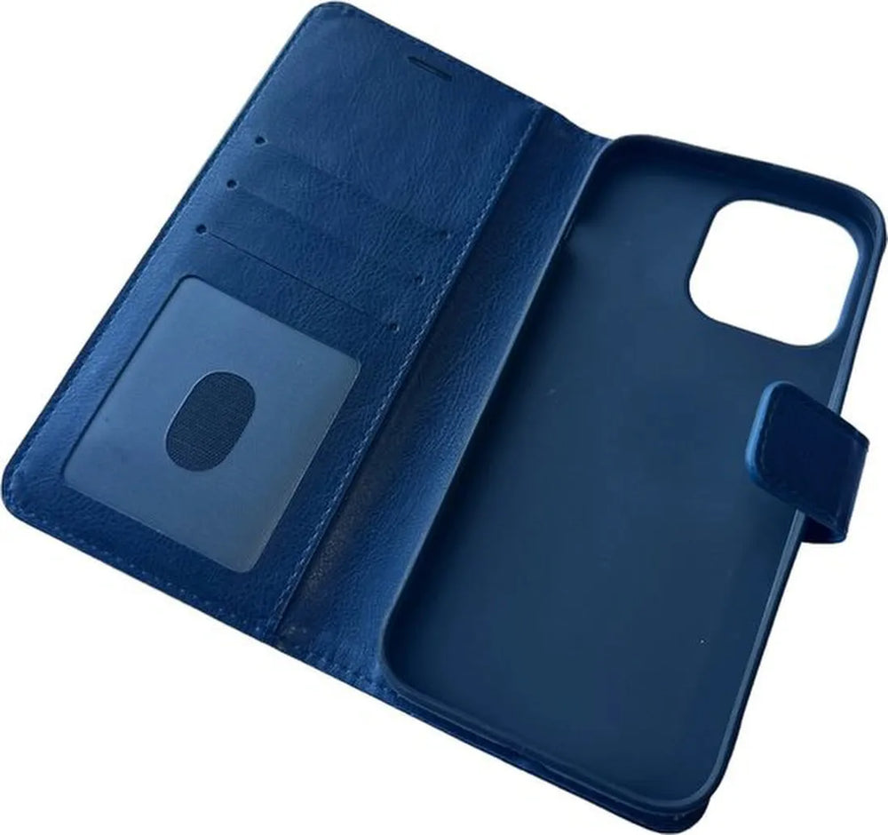 iPhone 14 Pro Max Hoesjes – Portemonnee Book Case – Pasjeshouder – Magneetsluiting – Blauw-Ilumina Benelux